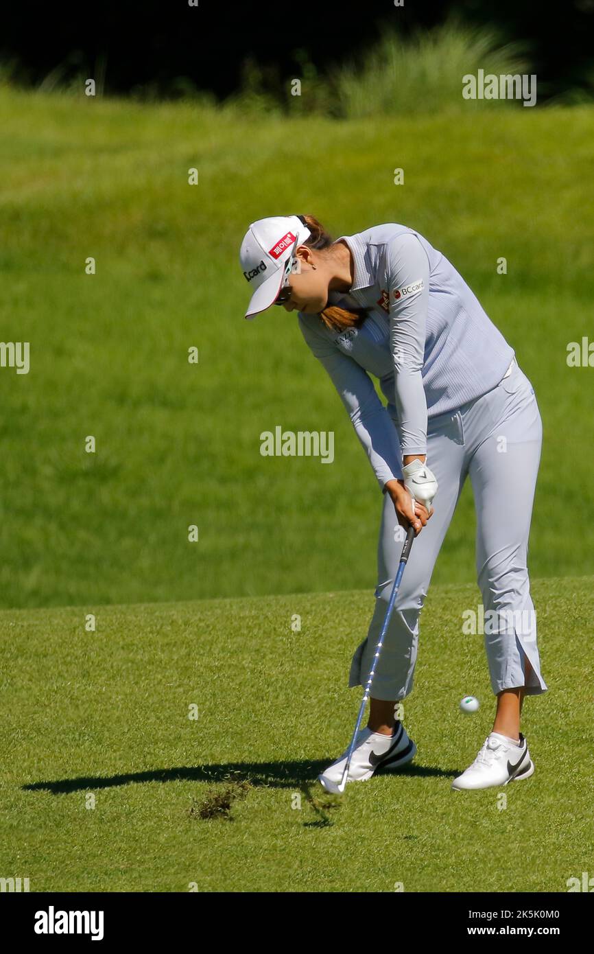 Aug 27, 2022-Chuncheon, Südkorea-Kim Woo Jeong Aktion in der Halle 1. während einer Hanhwa Classic 2022 Runde 3 im Jade Palace Golf Club in Chuncheon, Südkorea. Stockfoto