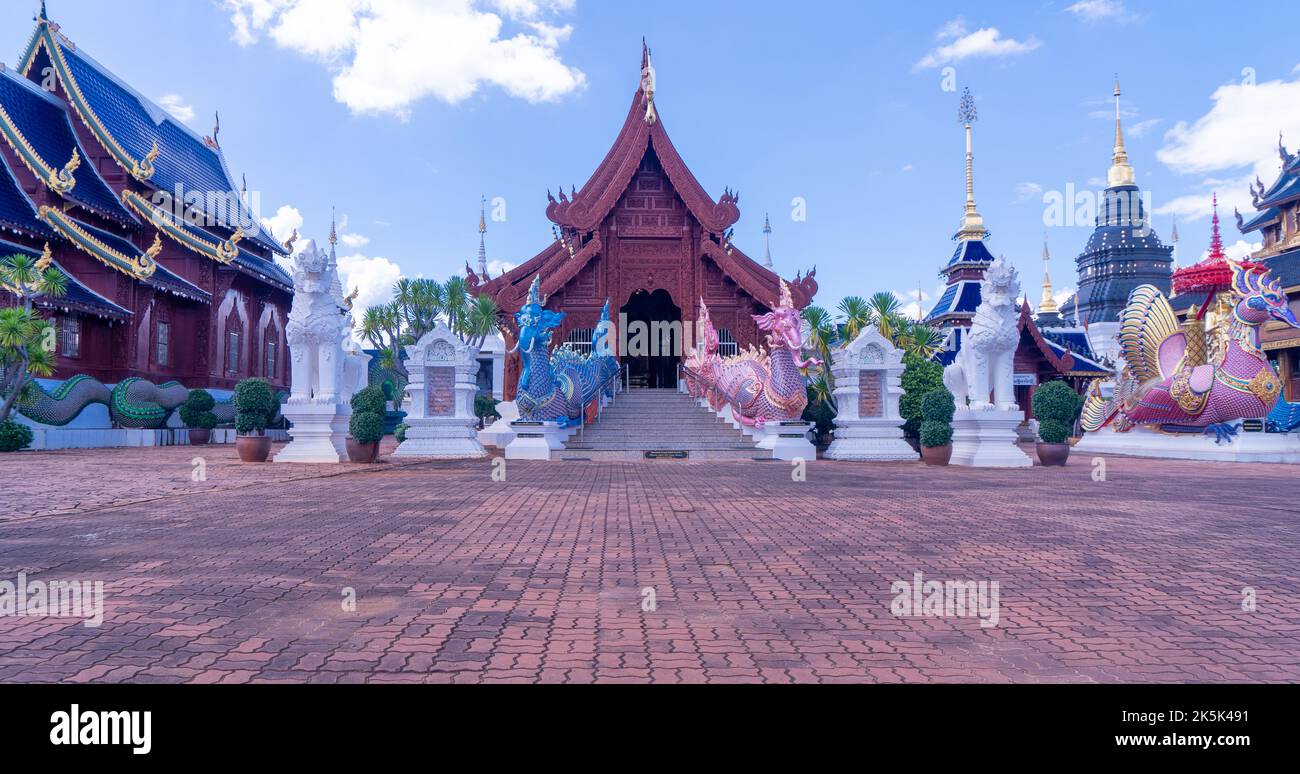 buddhistischer Tempel Wat Ban Den oder Wat Banden im Bezirk Mae Taeng, Chiang Mai, Thailand Stockfoto