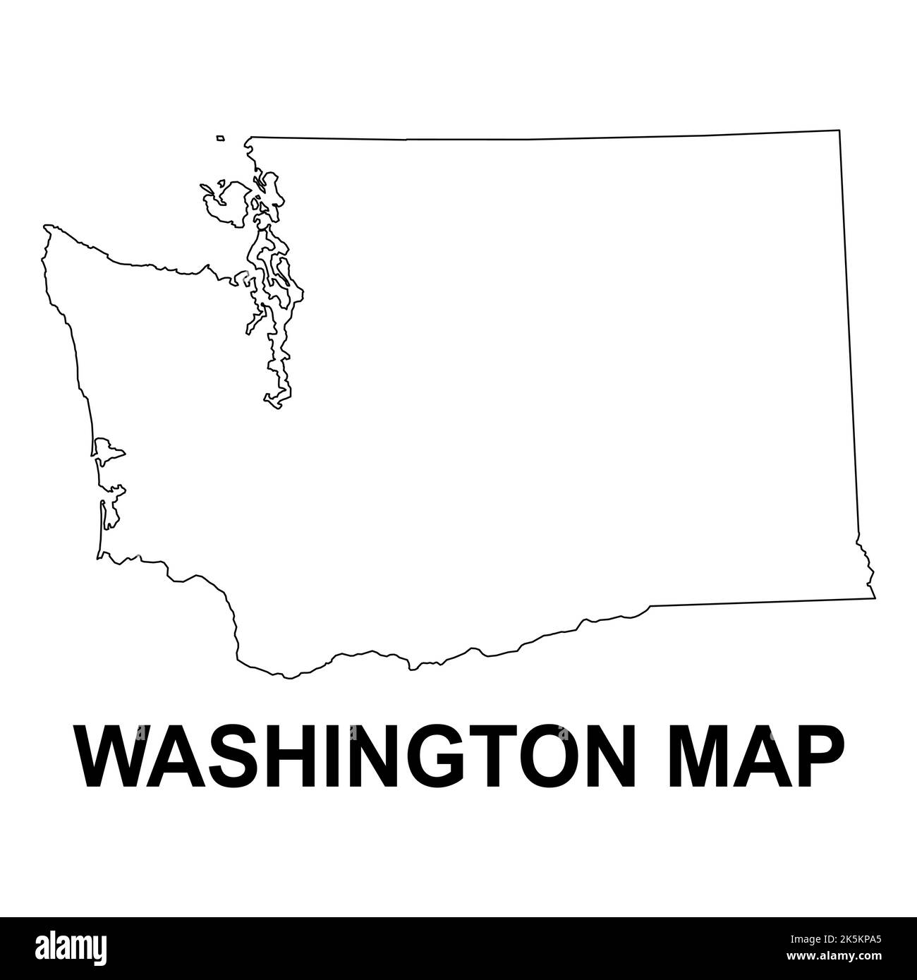 Washington Kartenform, vereinigte Staaten von amerika. Flache Konzept Symbol Symbol Vektor Illustration . Stock Vektor