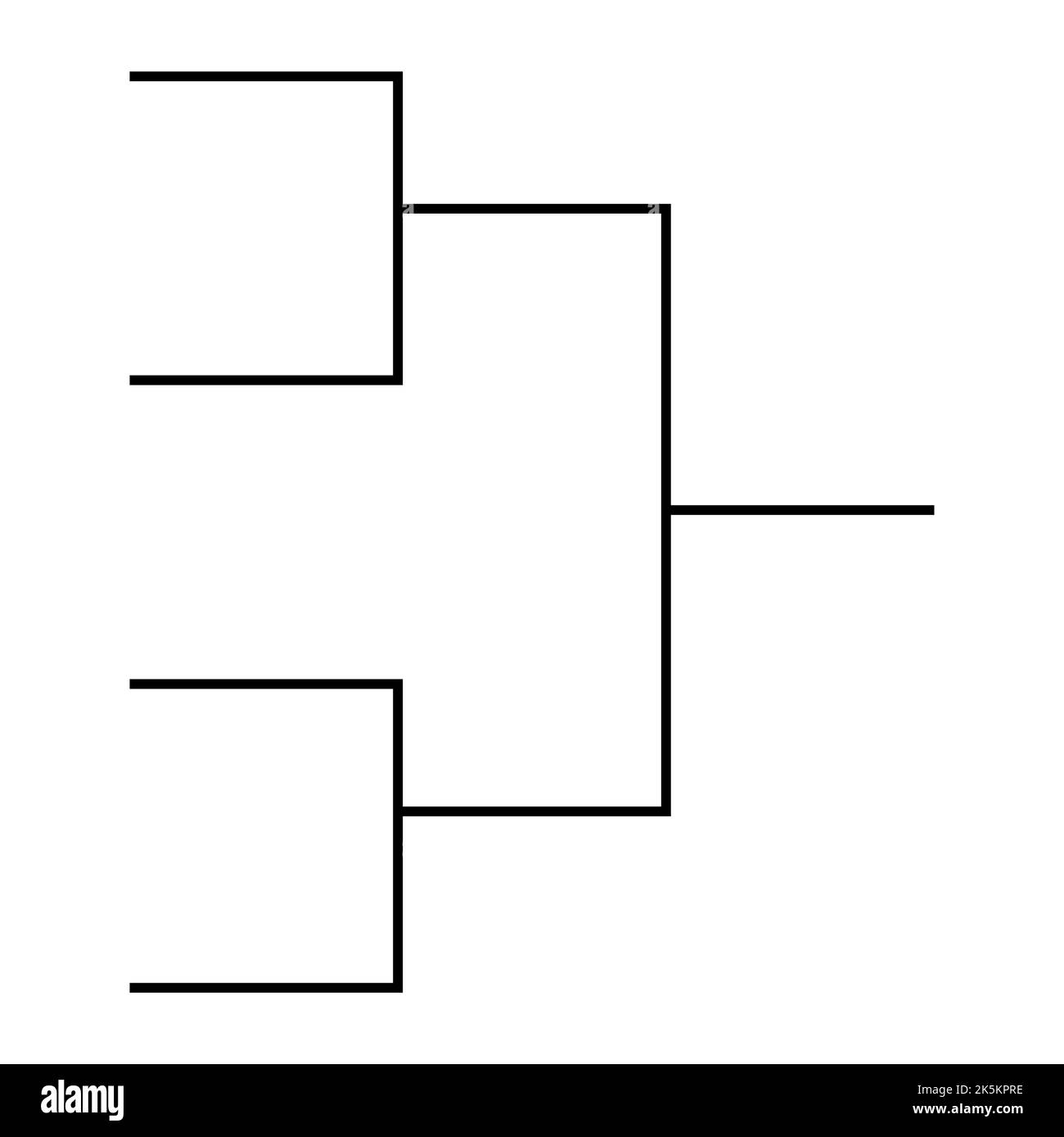 Bracket Sport-Turnier, leere Elimination Event-Zeichen, Playoff-Spiel Vektor-Illustration. Stock Vektor