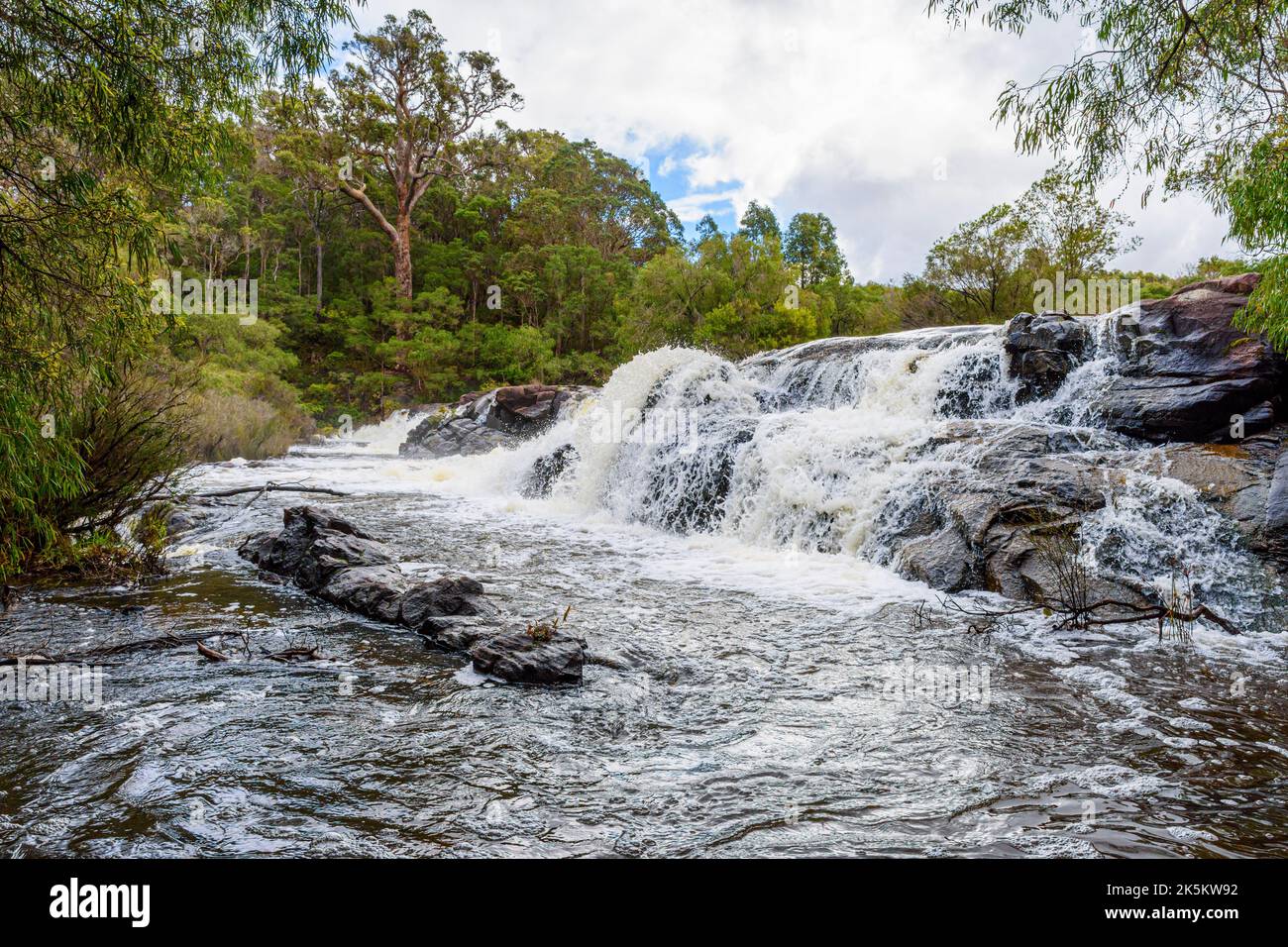 Yalgardup Falls, auch bekannt als Kevill Road Waterfall, Kevill Road East, Margaret River, Western Australia, Australien Stockfoto