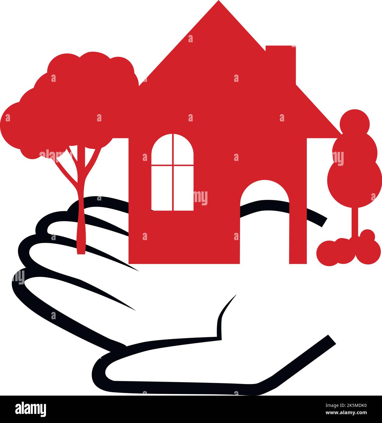 Familienhaus, Obdachlosenheim und Hausschutz Versicherungskonzept, internationaler Familientag, un Habitat Tag Stock Vektor