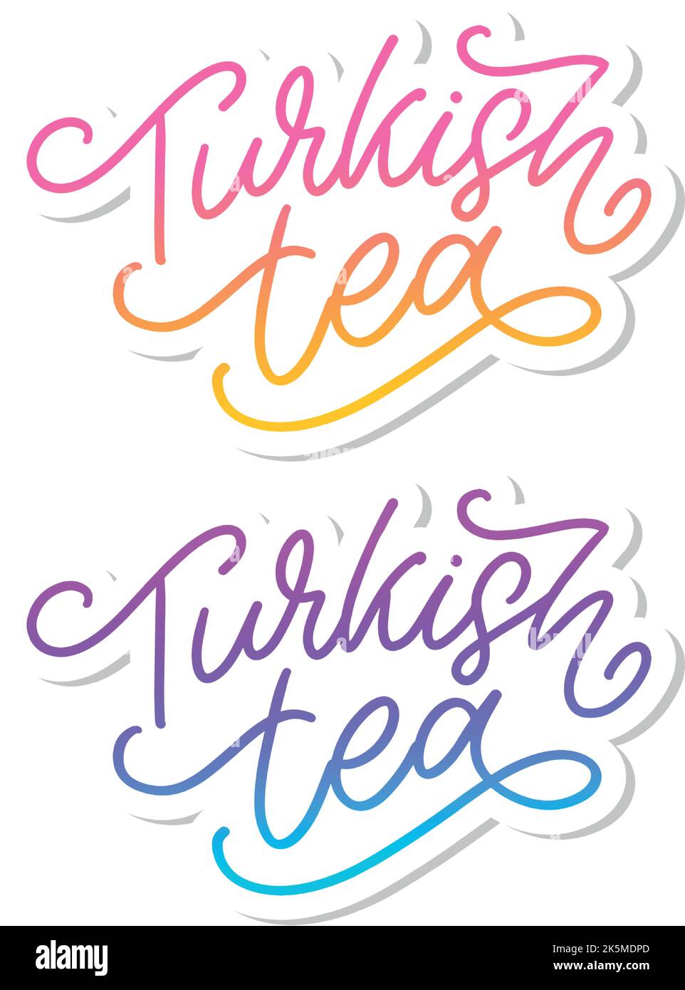 Türkische Traditionen der Teezeremonie. Teezeit. Dekorative Elemente für Ihr Design. Vektor-Illustration mit orientalischer Tasse auf weißem Hintergrund. Stock Vektor