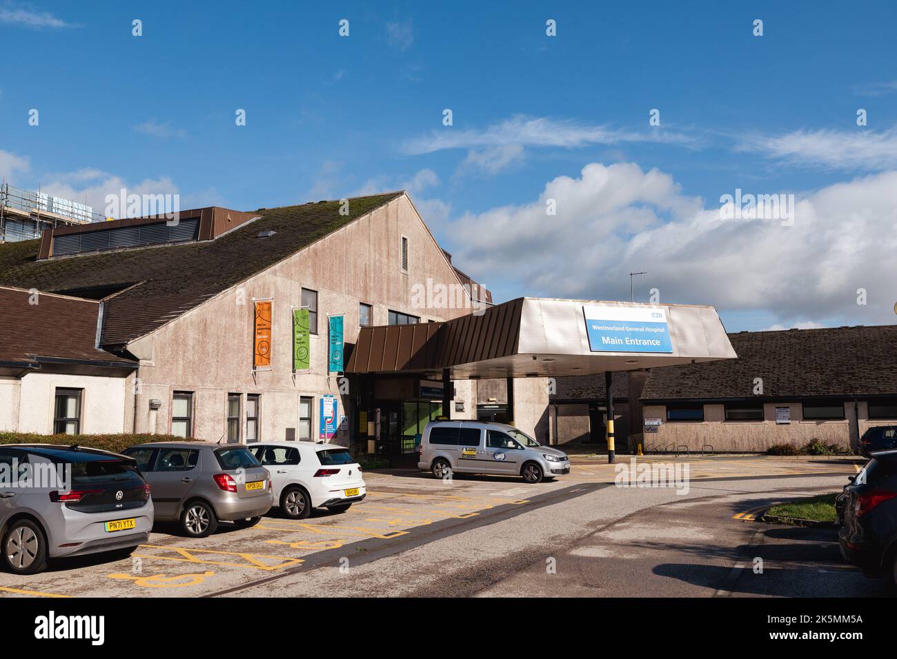 Westmorland General Hospital (WGH) Kendal ist der Trust Headquarter der Universitätskliniken des Morecambe Bay NHS Foundation Trust Stockfoto