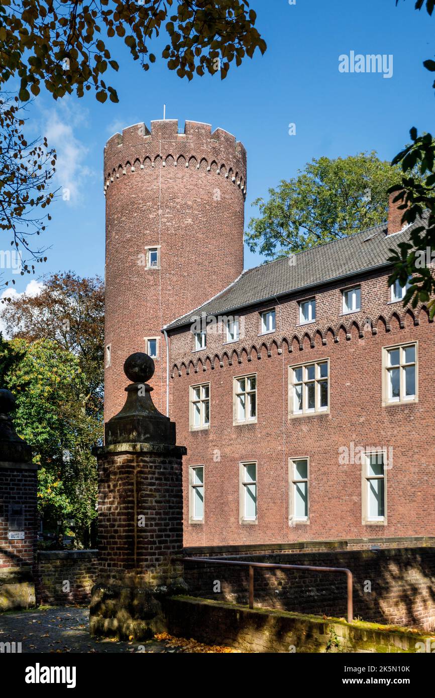 Schloss Kurkölnische Landesburg in Kempen, Stadtarchiv, Bezirksarchiv Viersen und Bezirksausbildungszentrum für Erwachsene Stockfoto