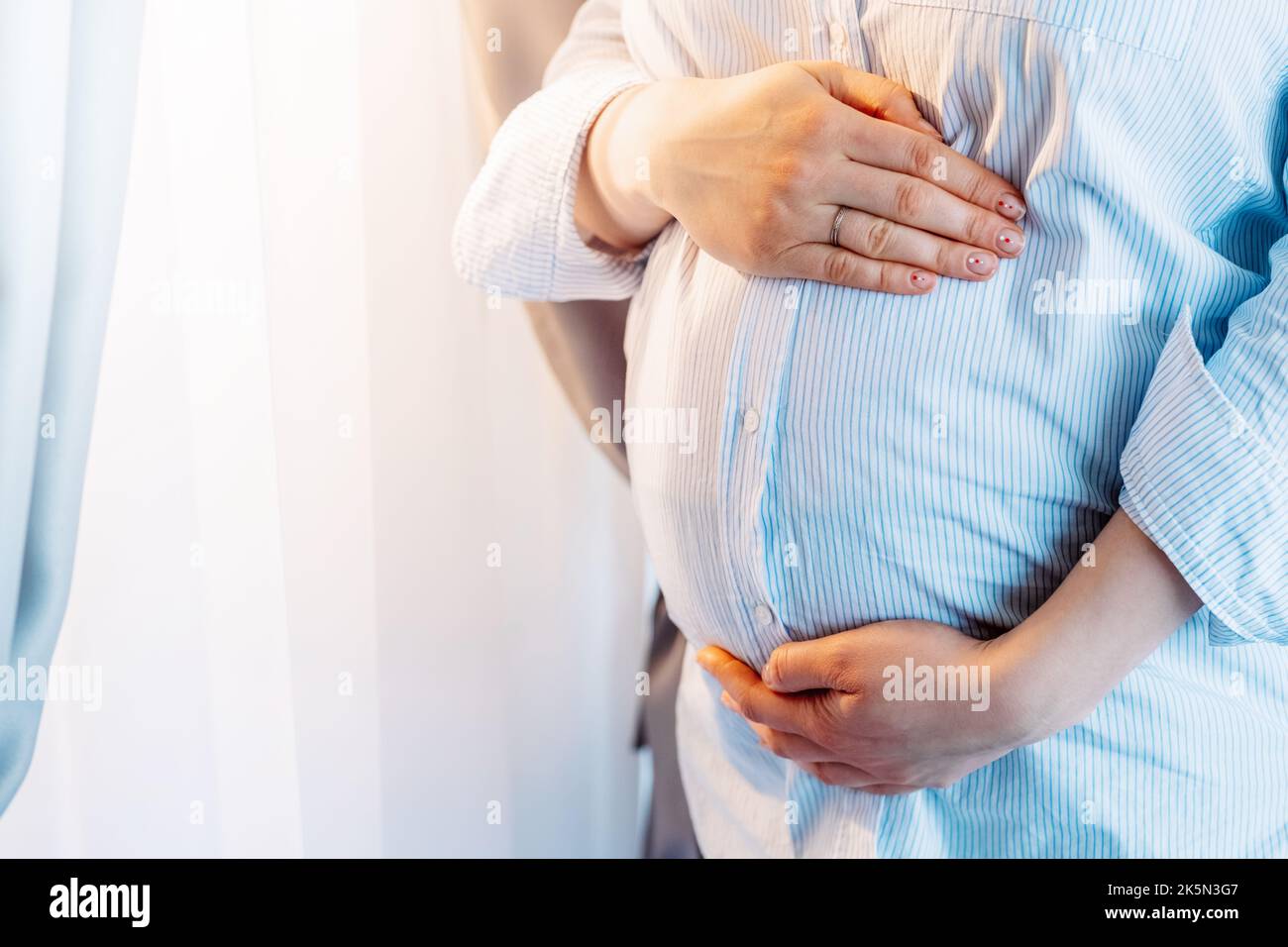 Schwanger Frau Mutterschaft Zeitraum Kind wartet Stockfoto