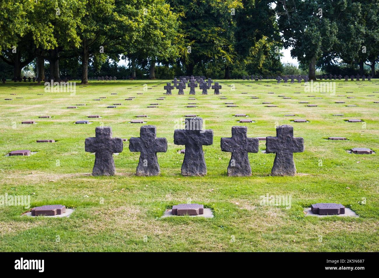 Deutscher Friedhof im Zweiten Weltkrieg, Normandie Stockfoto