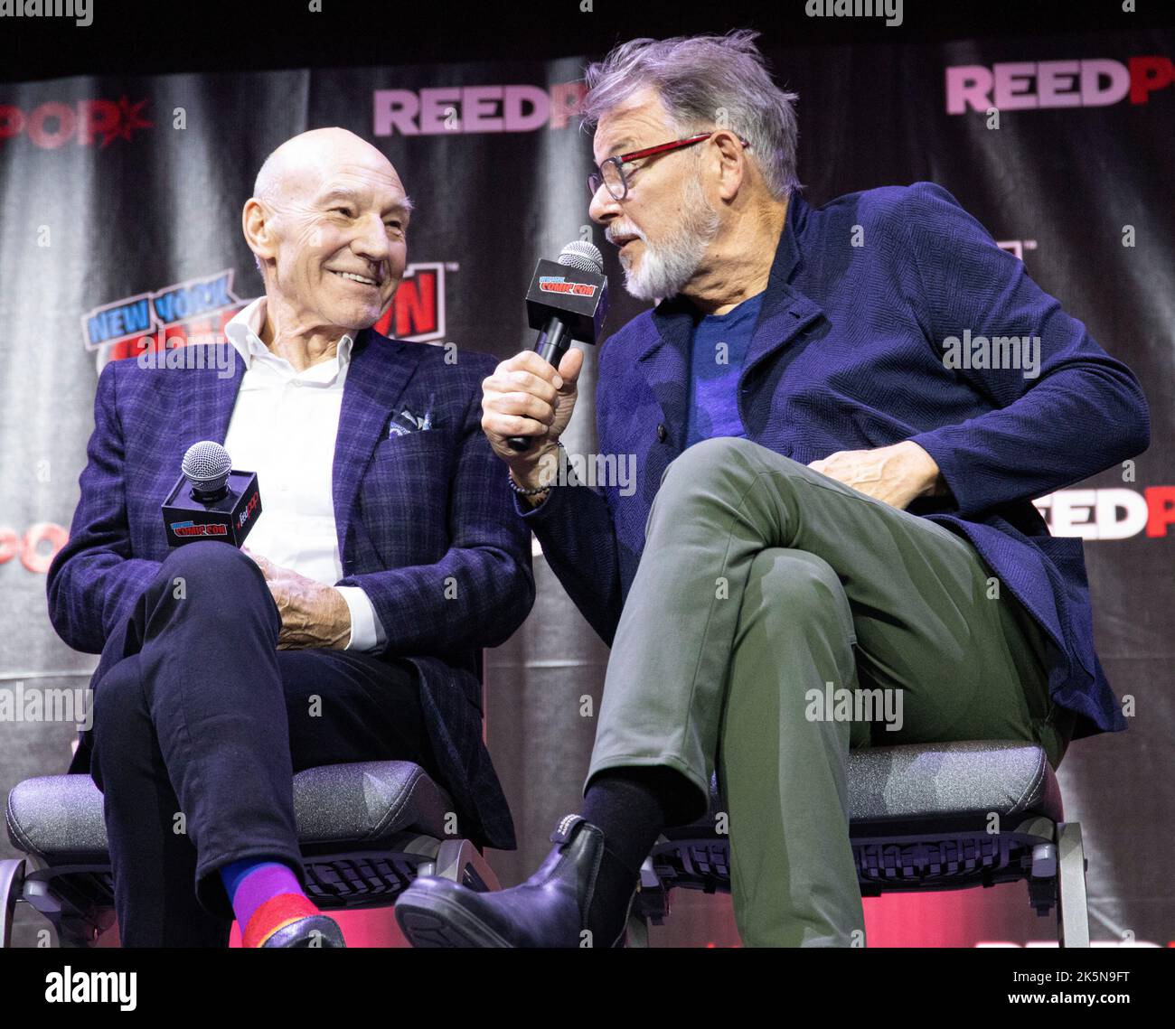 New York, USA. 08. Oktober 2022. Cast-Mitglieder von Paramount Plus's Syar Trek Picard-Panel am NYCC. Veronica Bruno/Alamy Stockfoto