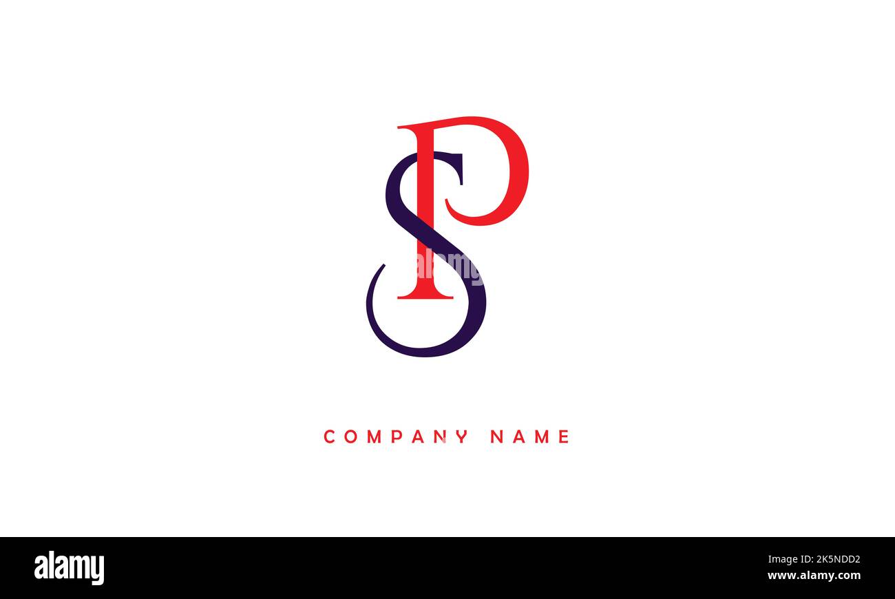 PS, SP Abstract Letters Logo Monogramm Stock Vektor