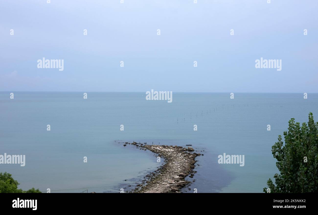Blick auf das schwarze Meer vom Palast in balchik, bulgarien Stockfoto
