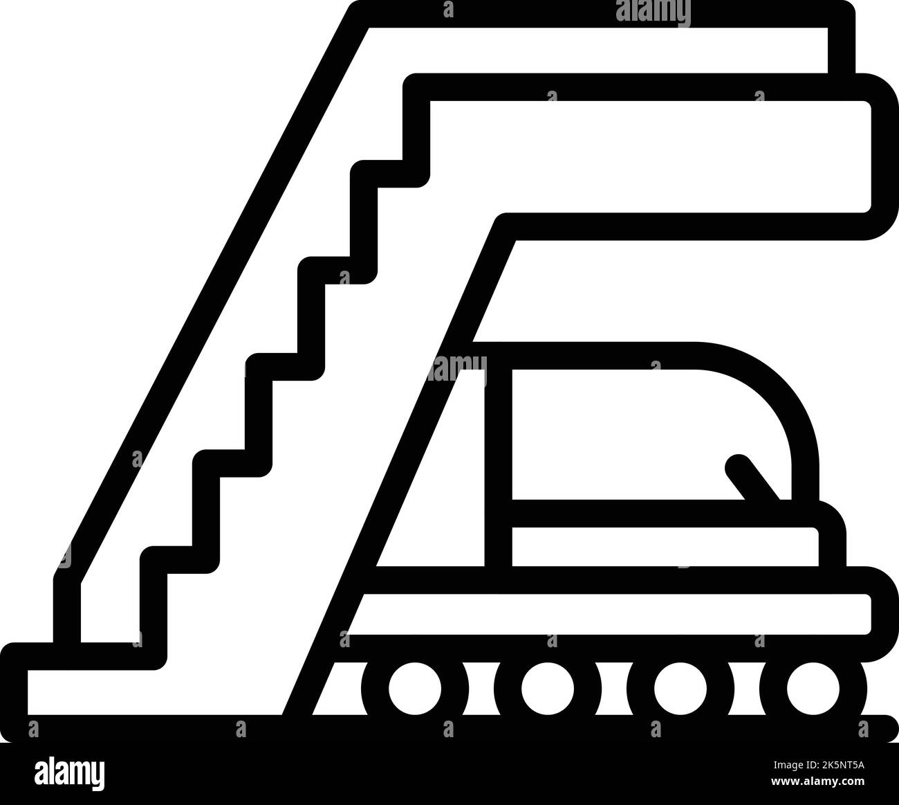 Vektor der Umrissdarstellung des Türflugzeugsymbols. Business Transport. Anschlussebene Stock Vektor