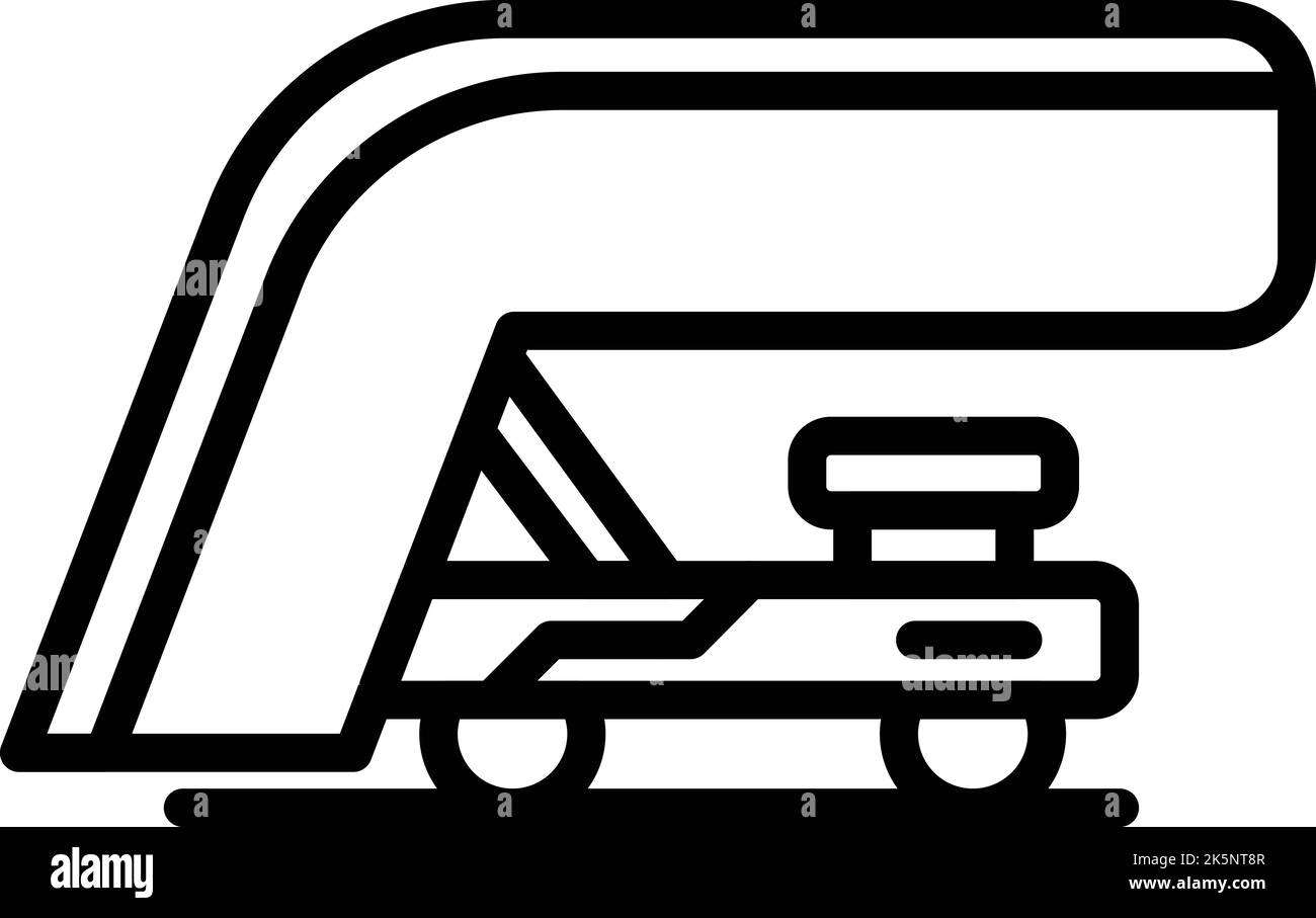 Vektor der Symbolumrisse für Flugzeugtreppen. Reisetransport. Flugflug Stock Vektor