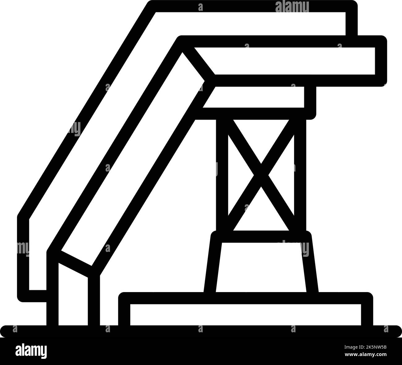 Vektor der Symbolumrissdarstellung „Treppen“ von Luftflugzeugen. Geschäftsflug. Anschlussebene Stock Vektor