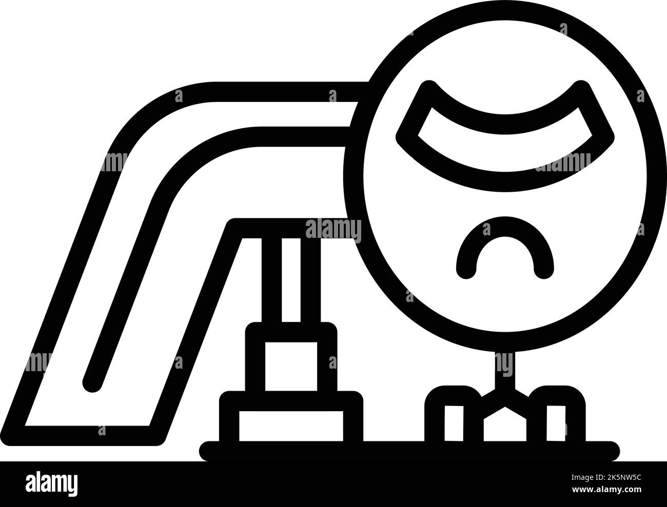 Vektor der Kontur des Treppensymbols im Flugzeug. Zum Flughafen. Flugreise Stock Vektor