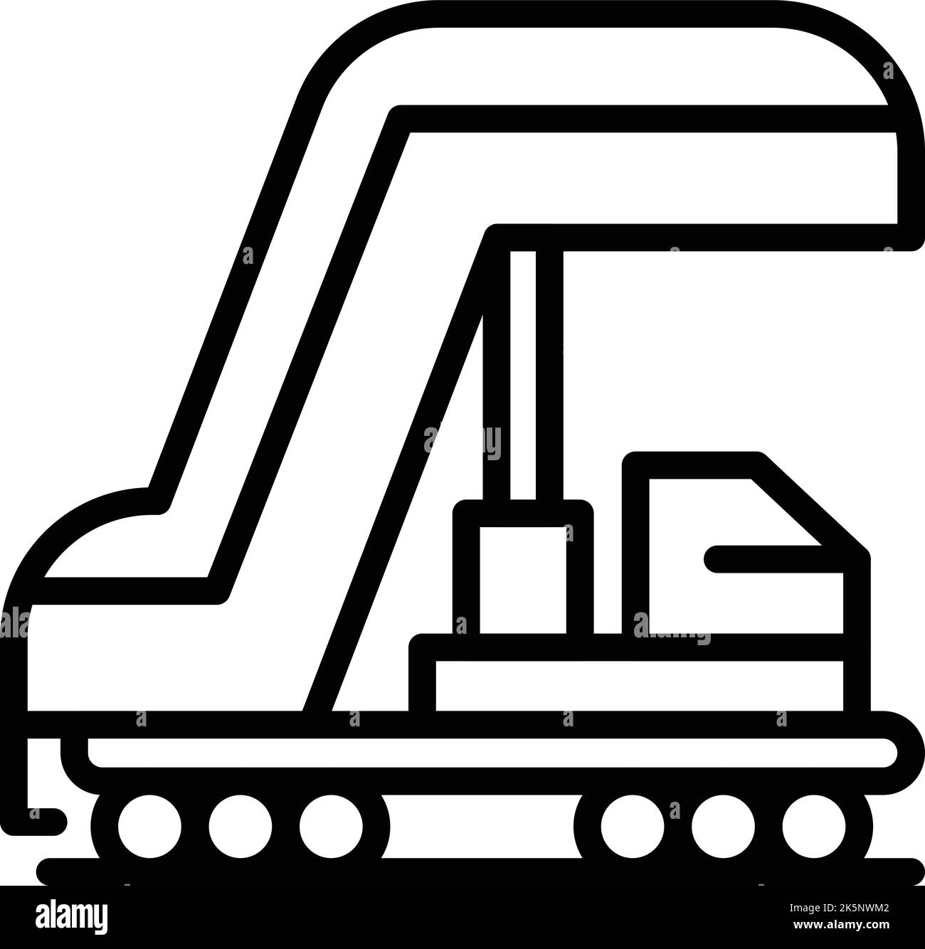 Vektor der Kontur des Symbols für die Leiter des Flugzeugs. Zum Flughafen. Anschlussebene Stock Vektor