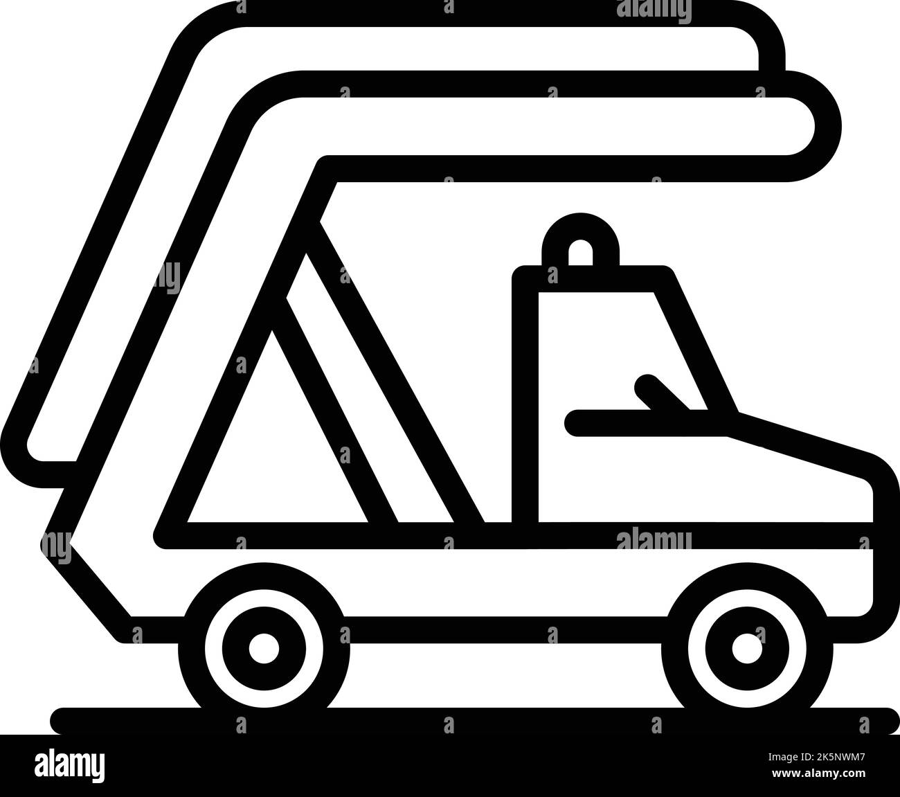 Vektor für die Kontur des Symbols „Treppe“. Geschäftsflug. Service-Terminal Stock Vektor