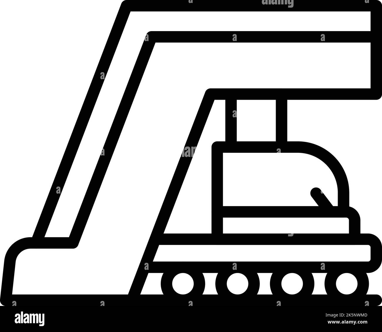 Symbolumrissvektor für Treppen in Flugzeugen der Branche. Geschäftsflug. Flugurlaub Stock Vektor