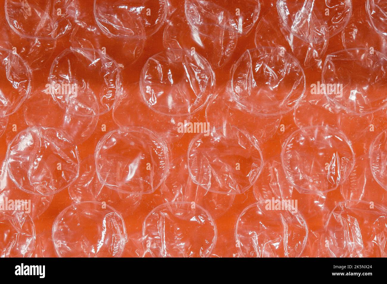 Luftpolsterfolie in Farbe Stockfoto