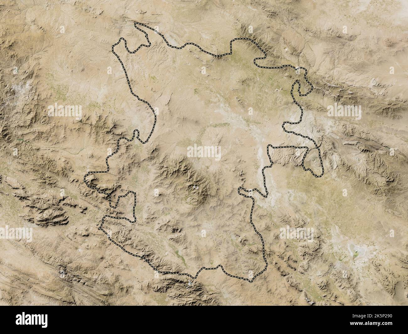 Hamadan, Provinz Iran. Satellitenkarte mit niedriger Auflösung Stockfoto