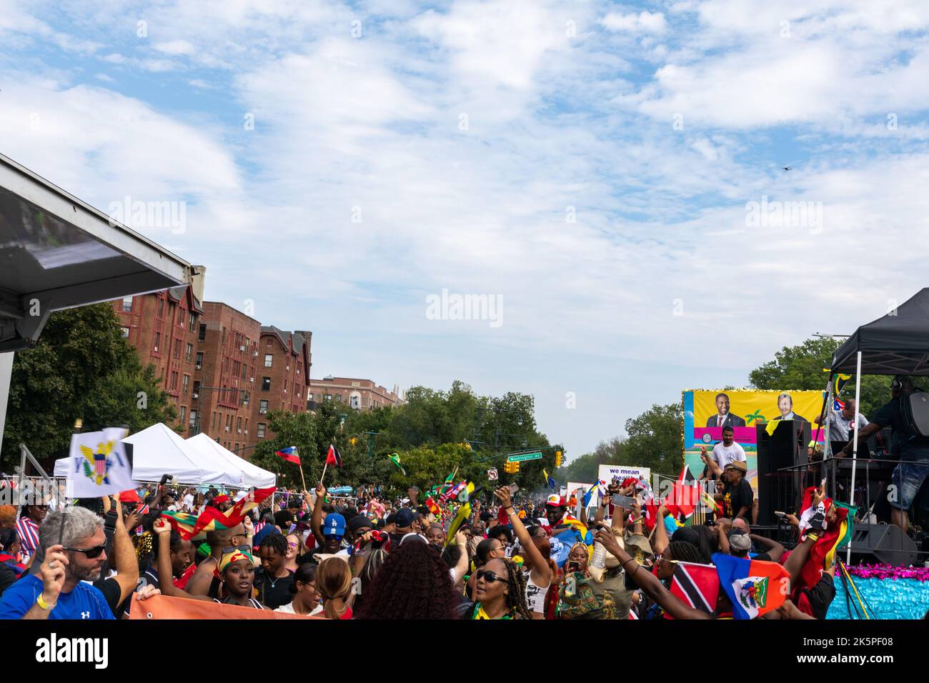 Die West Indian Labor Day Parade 2022 in Brooklyn NY - wunderschöne Kostüme, Tanz Stockfoto