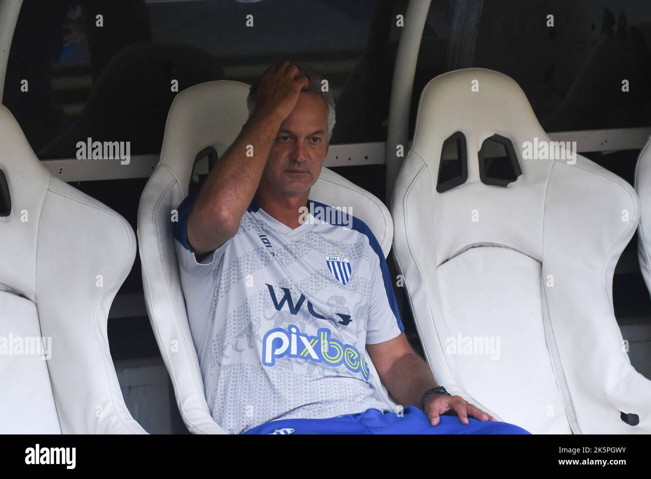 Fortaleza, Brasilien. 09. Oktober 2022. Lisca, Manager von avai während des Spiels Campeonato Brasileiro zwischen Fortaleza und avai in der Arena Castelao, Fortaleza, Brasilien. (Caior Rocha/SPP) Quelle: SPP Sport Press Foto. /Alamy Live News Stockfoto