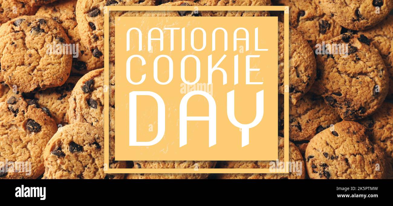 Werbebanner für den National Cookie Day Stockfoto