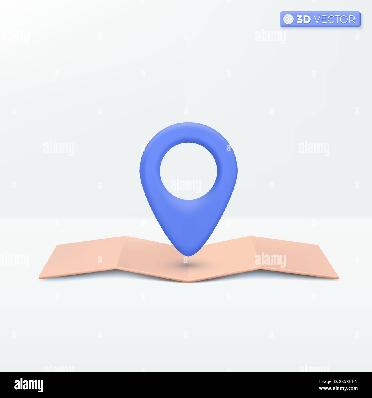 Positionskarte PIN-Symbol-Symbole. Geolocation-Kartenmarke, GPS-Pointer-Zielkonzept. 3D Vektor isoliertes Illustrationsdesign. Cartoon Pastell Minimal s Stock Vektor