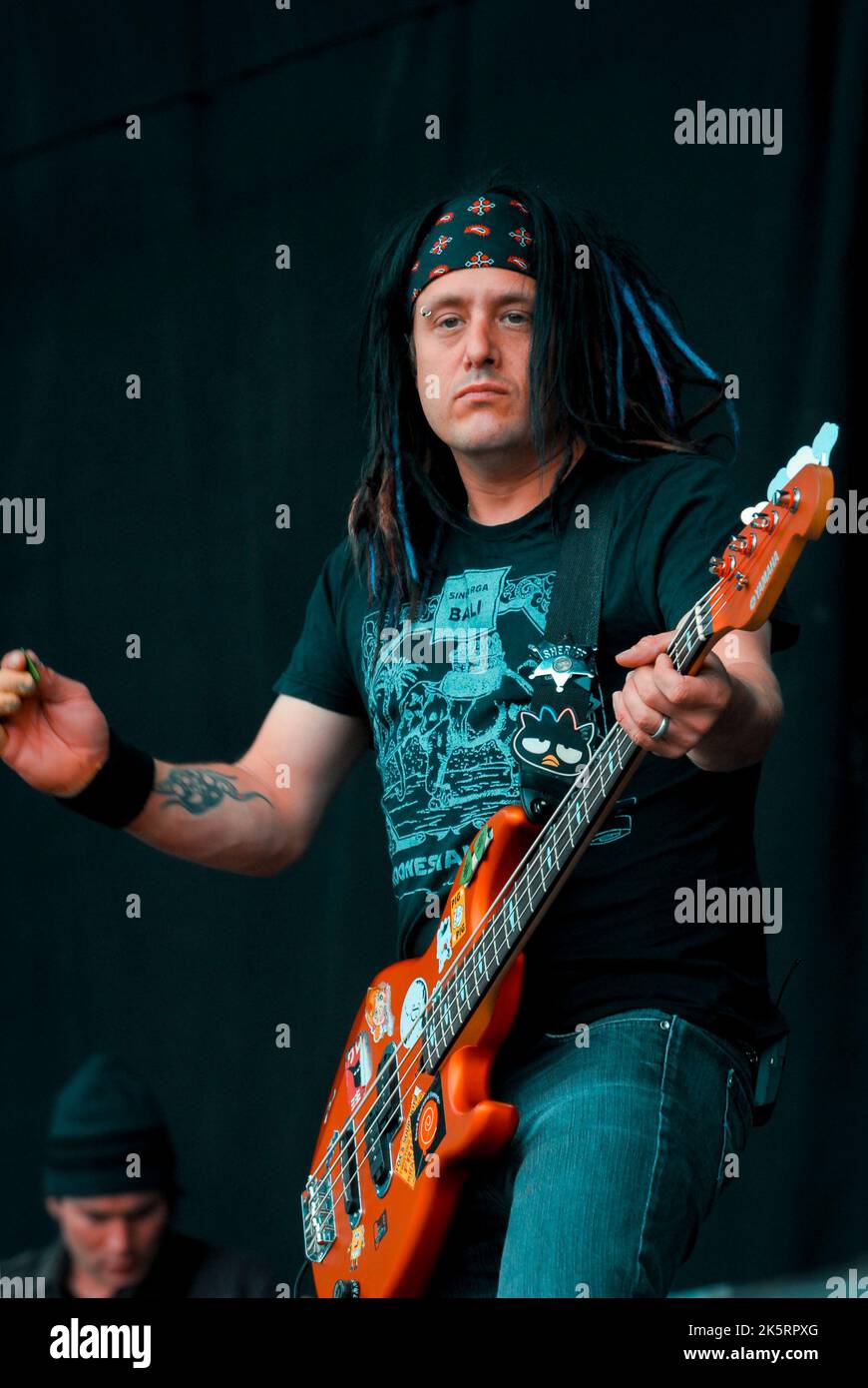 Robby Takac - Goo Goo Dolls, V2007, Hylands Park, Chelmsford, Essex, Großbritannien - 19. August 2007 Stockfoto