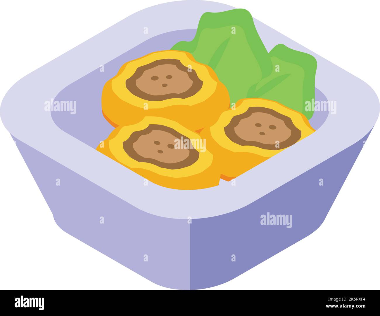 Fleisch Fruchtkugeln Symbol isometrischer Vektor. Essen mit Küche. Perischale Stock Vektor