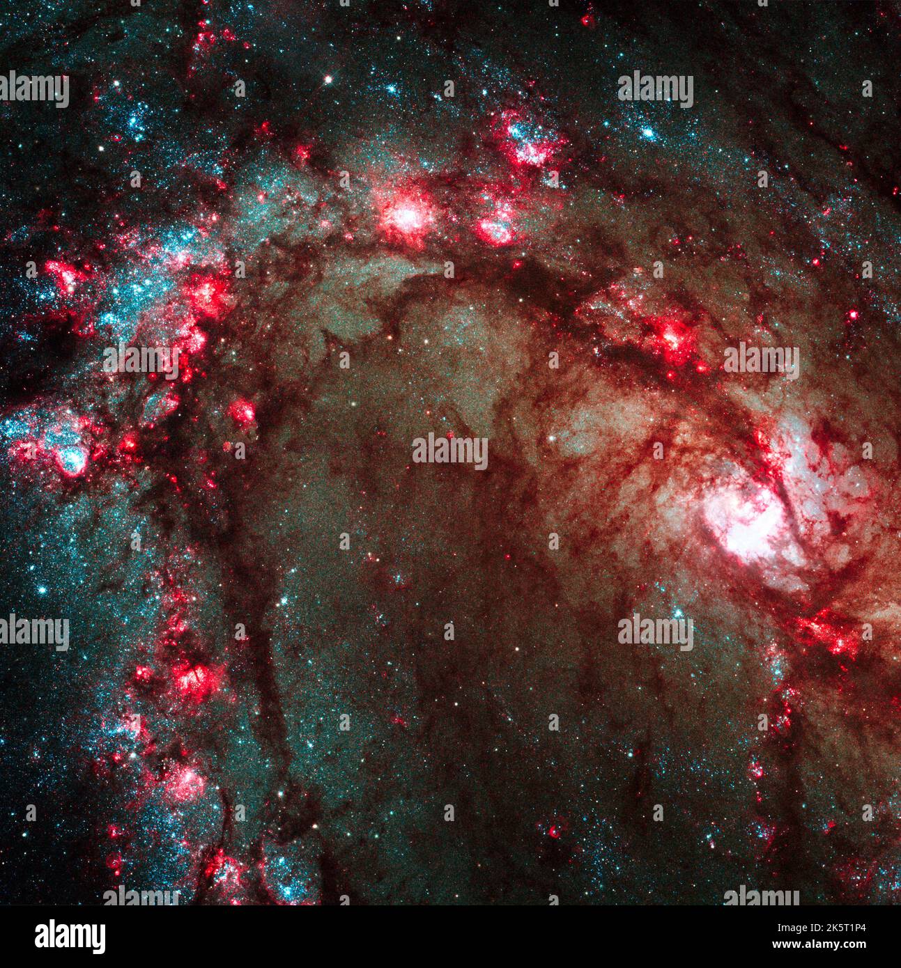 Hubble Weitfeld-Kamera 3 Bilddetails Sterngeburt in Galaxie M83 Bild 51 von 459 Stockfoto