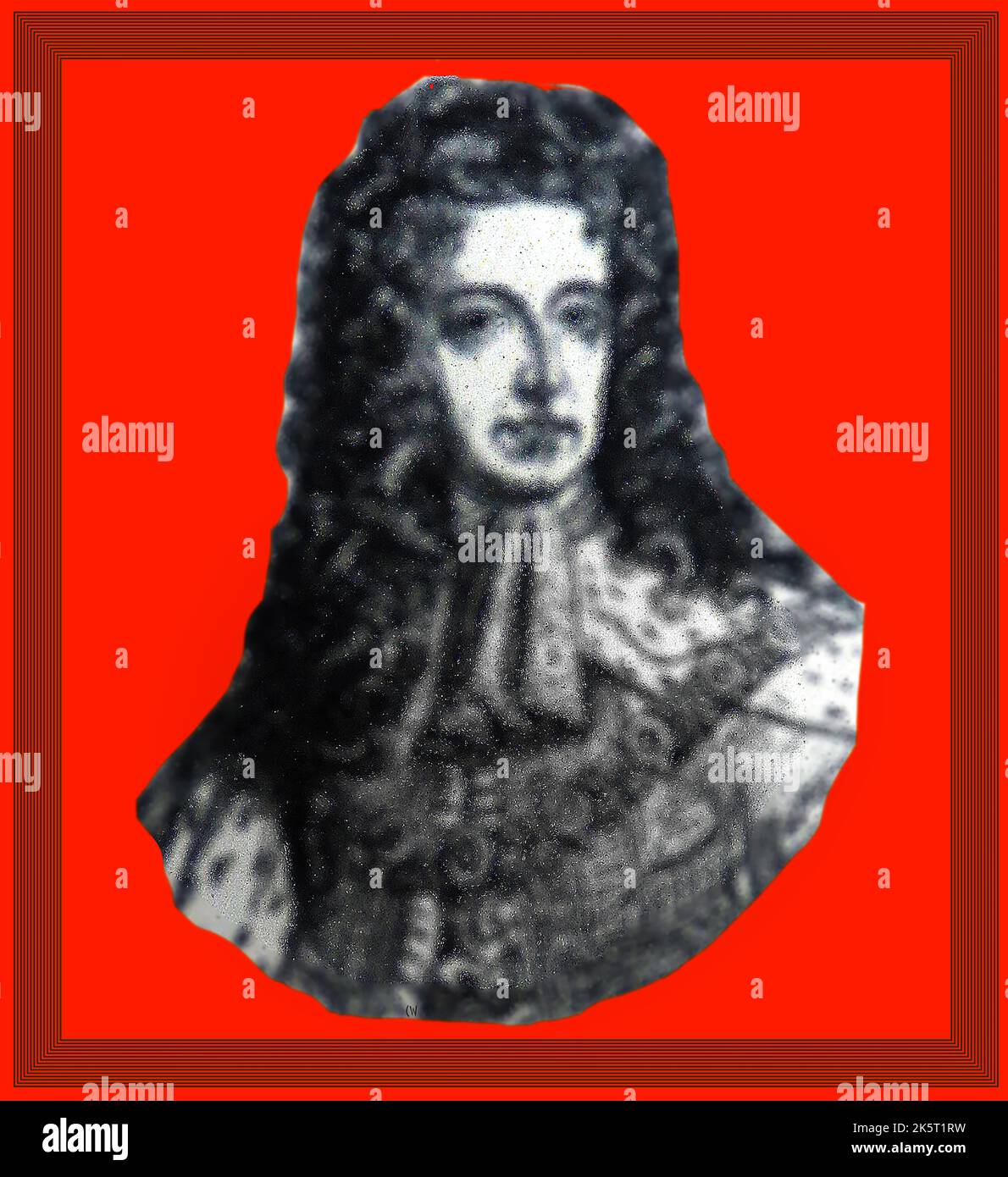 Ein altes Porträt von König Wilhelm III. (England), König Wilhelm II. (Schottland), König Billy (Irland). Auch bekannt als Prinz von Oranien, dessen Sieg in der Schlacht von Boyne im Jahr 1690 von Gewerkschaftern gefeiert wird Stockfoto