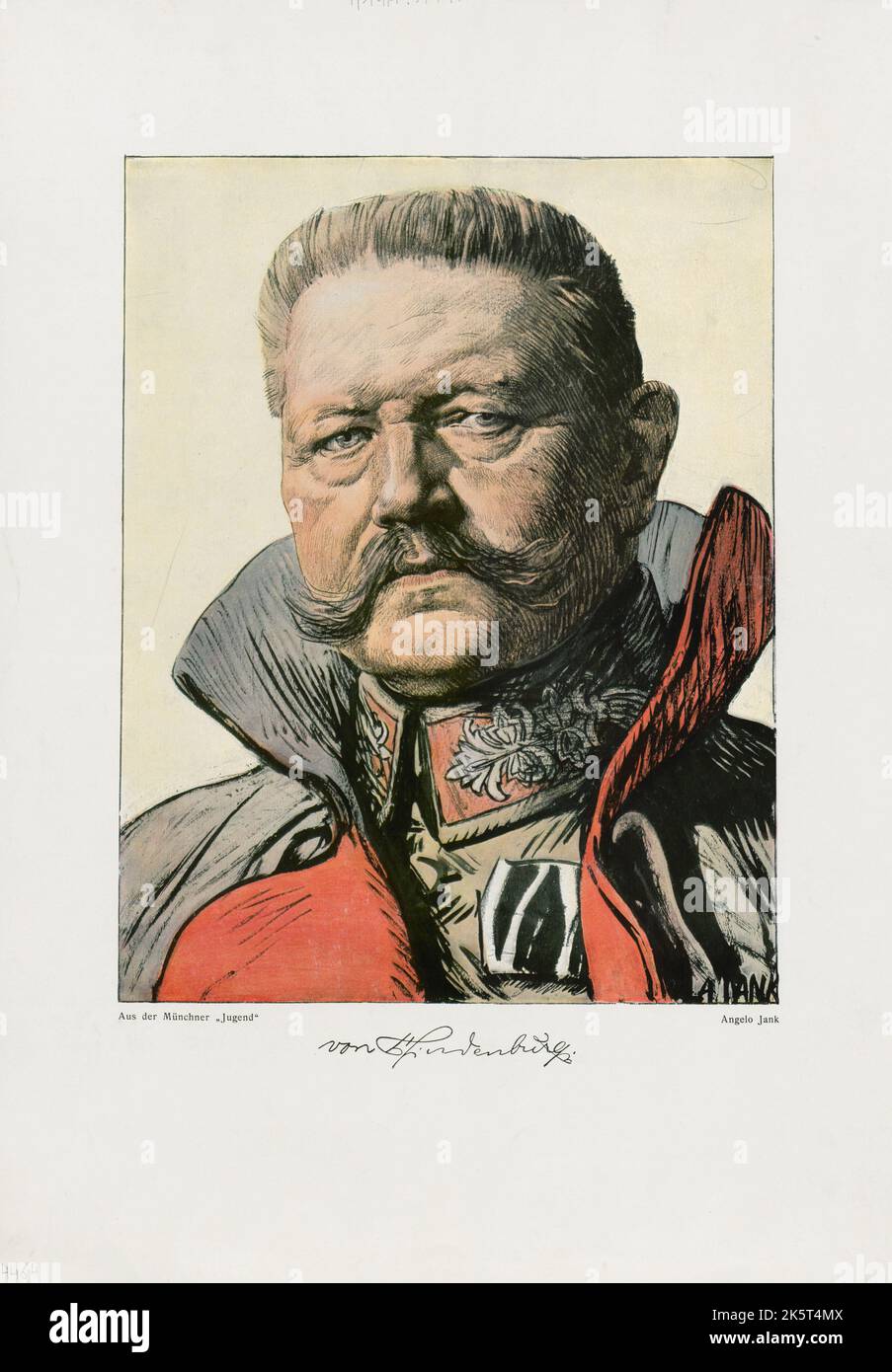 Porträt von Paul von Hindenburg (1847-1934), 1914. Private Sammlung. Stockfoto