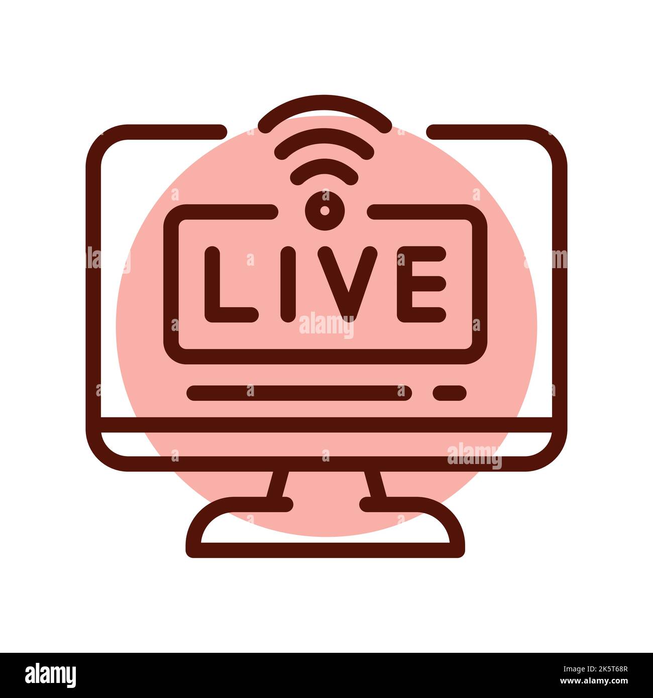 Symbol für die Live-Streaming-Leitung. Online-Werbeaktion Stock Vektor