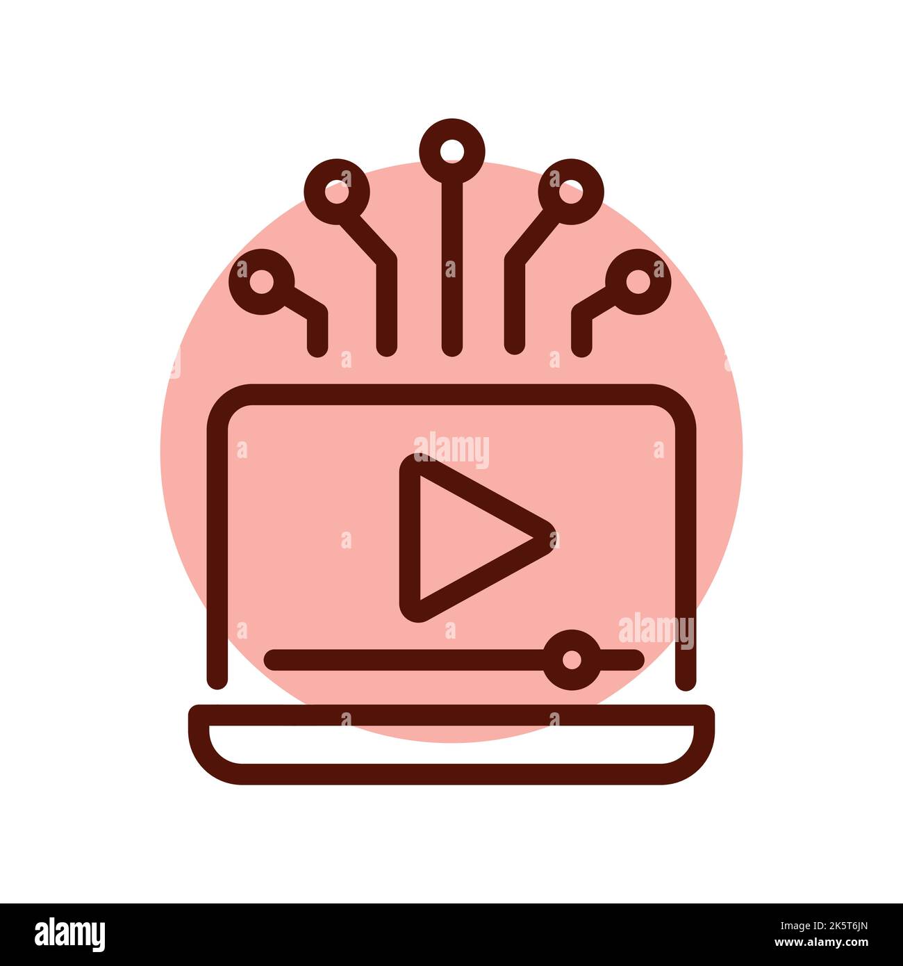 Symbol für die Streaming-Leitung. Online-Werbeaktion Stock Vektor