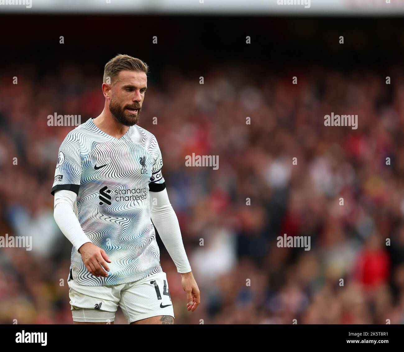 London, Großbritannien. 9. Oktober 2022. Jordan Henderson von Liverpool während des Spiels der Premier League im Emirates Stadium, London. Bildnachweis sollte lauten: David Klein/Sportimage Kredit: Sportimage/Alamy Live News Stockfoto