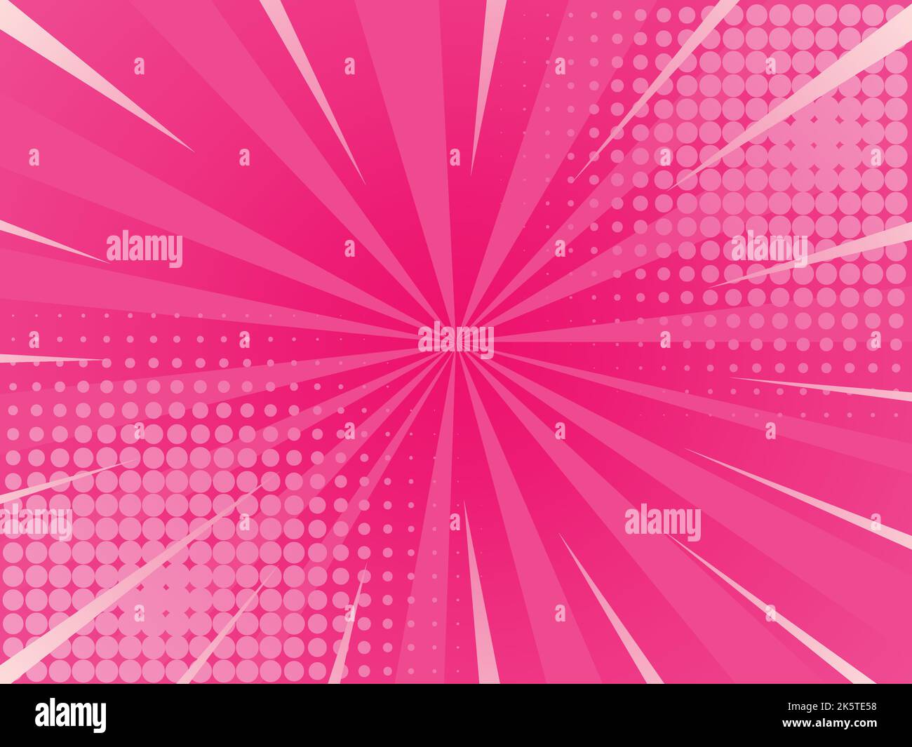 Pink Pop Art Hintergrund, Comic-Stil. Retro-Stil. vektorgrafik Illustration Stock Vektor