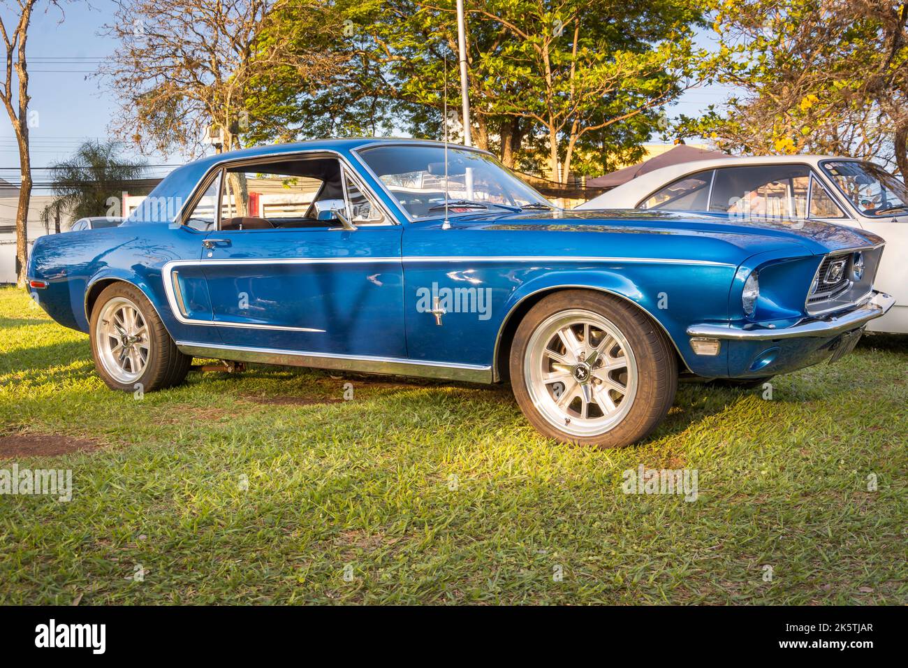 Fahrzeug Ford Mustang 1968 auf dem Display auf OldtimerShow. Hardtop