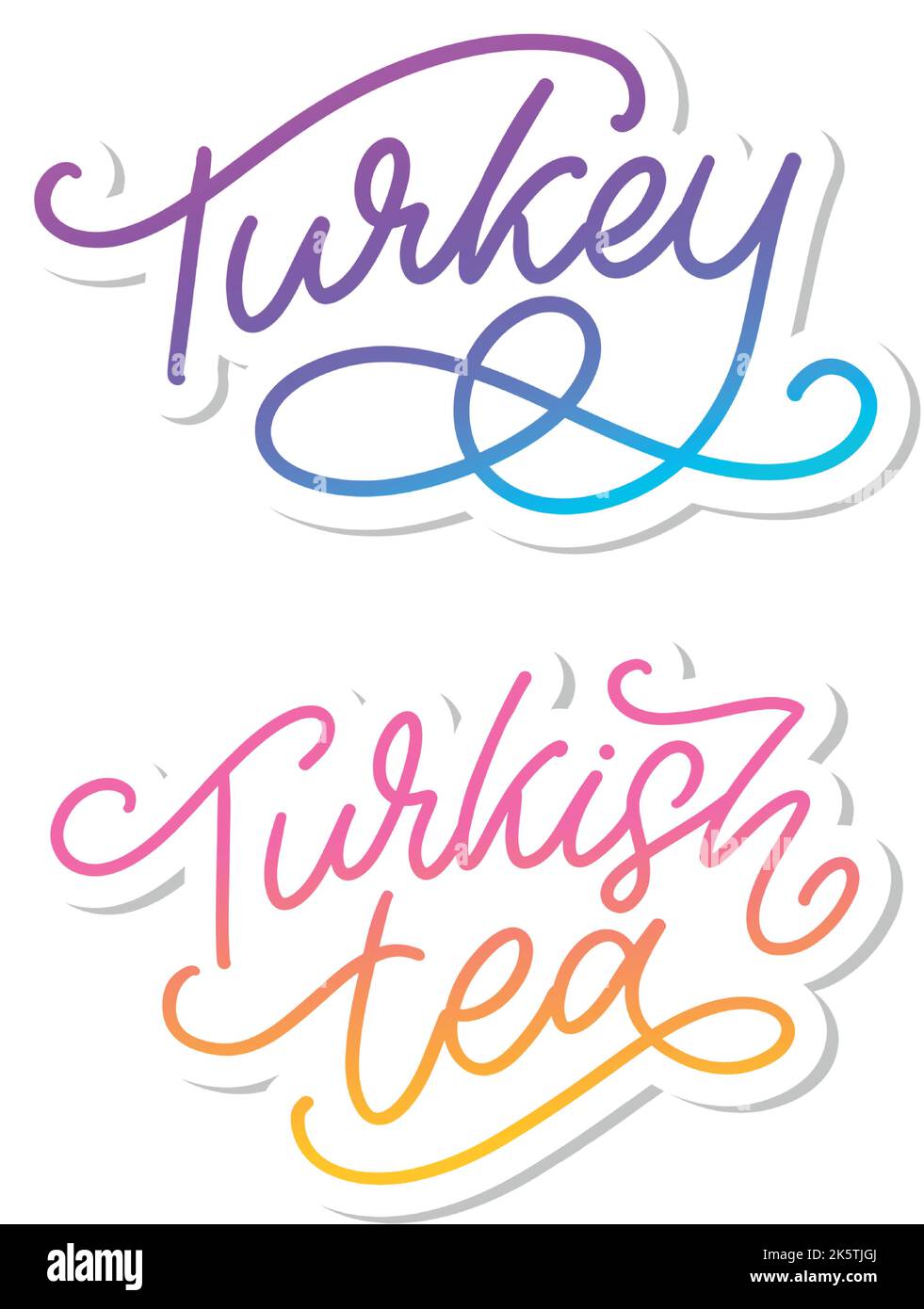 Türkische Traditionen der Teezeremonie. Teezeit. Dekorative Elemente für Ihr Design. Vektor-Illustration mit orientalischer Tasse auf weißem Hintergrund. Stock Vektor