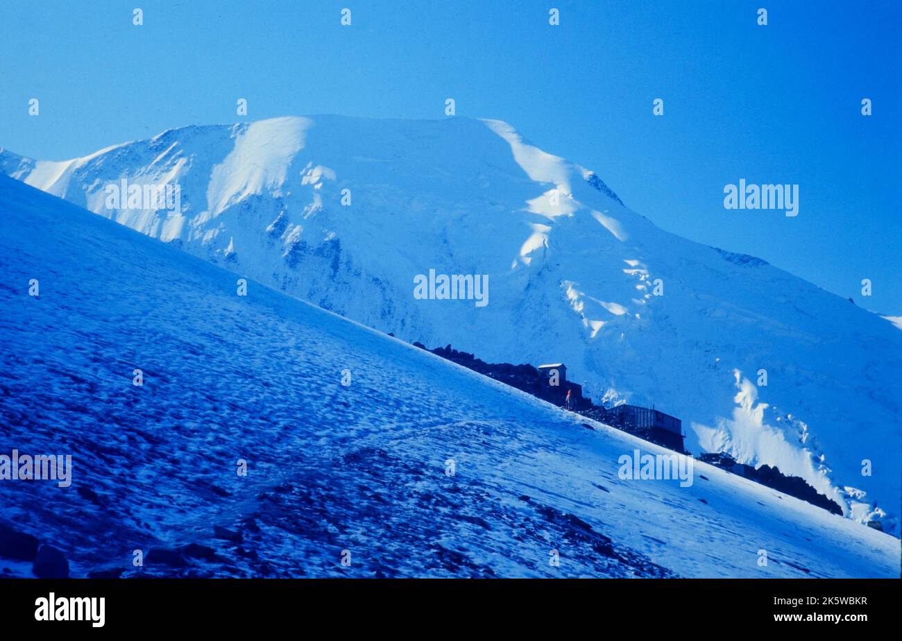 Arete de Bionassay, Tete Rousse Hütte, Mont-Blanc Kette, Haute-Savoie, Frankreich Stockfoto