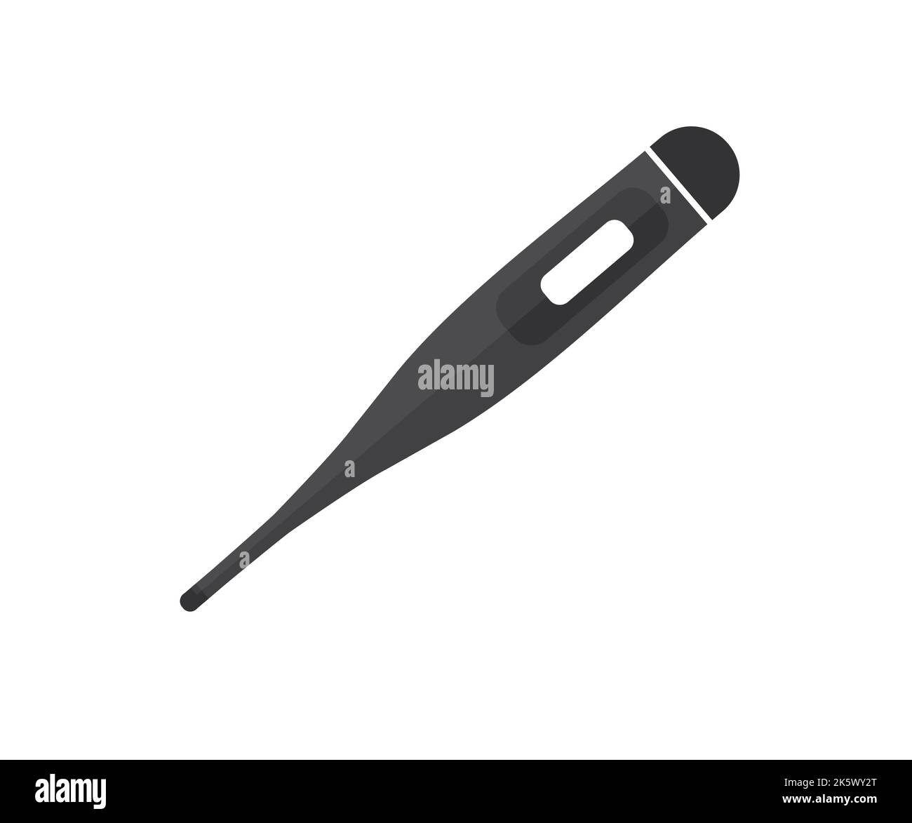 Design mit elektronischem Thermometer-Logo. Elektronisches Thermometer zur Messung der Temperatur des Vektordesigns von Körper, Oberfläche und Umgebung. Stock Vektor