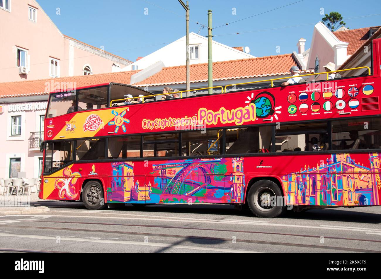 CitySightseeing Tour Bus nach Lissabon, Belem, Lissabon, Portugal Stockfoto