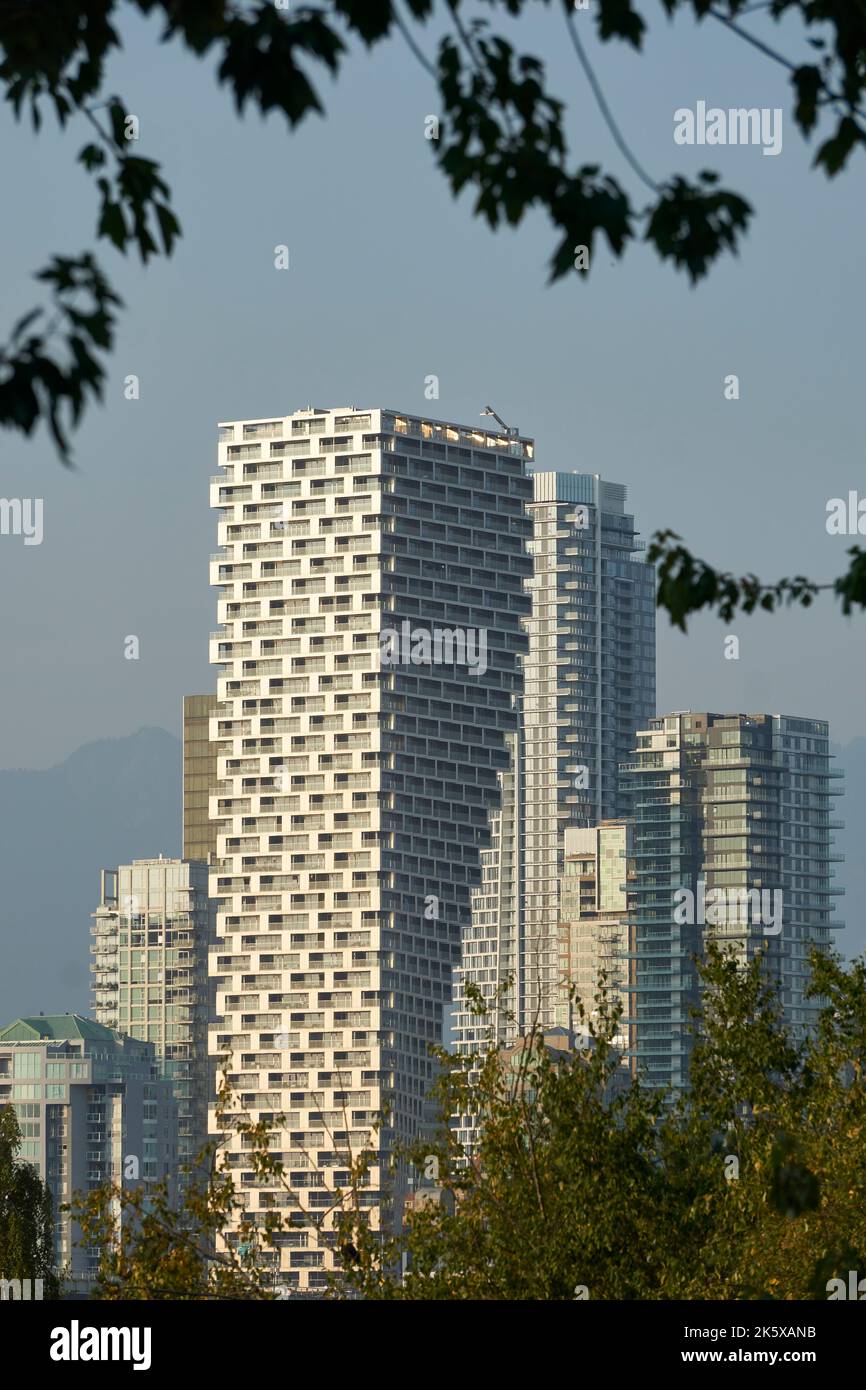 Der neue (2020) Canada House Wolkenkratzer und andere Hochhäuser in der Innenstadt von Vancouver, BC, Kanada Stockfoto