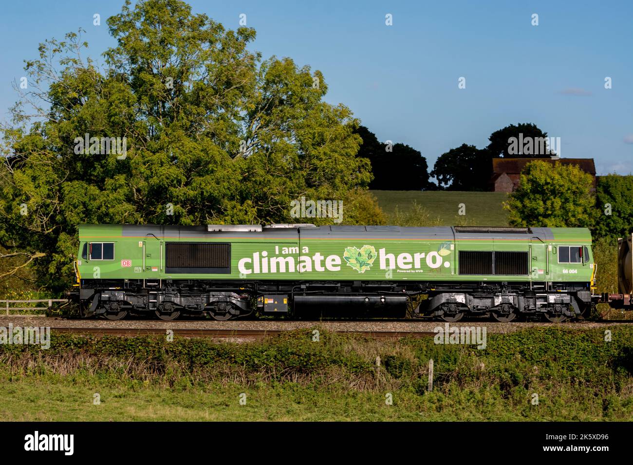DB-Diesellokomotive der Baureihe 66 Nr. 66004 in der Lackierung „Ich ...