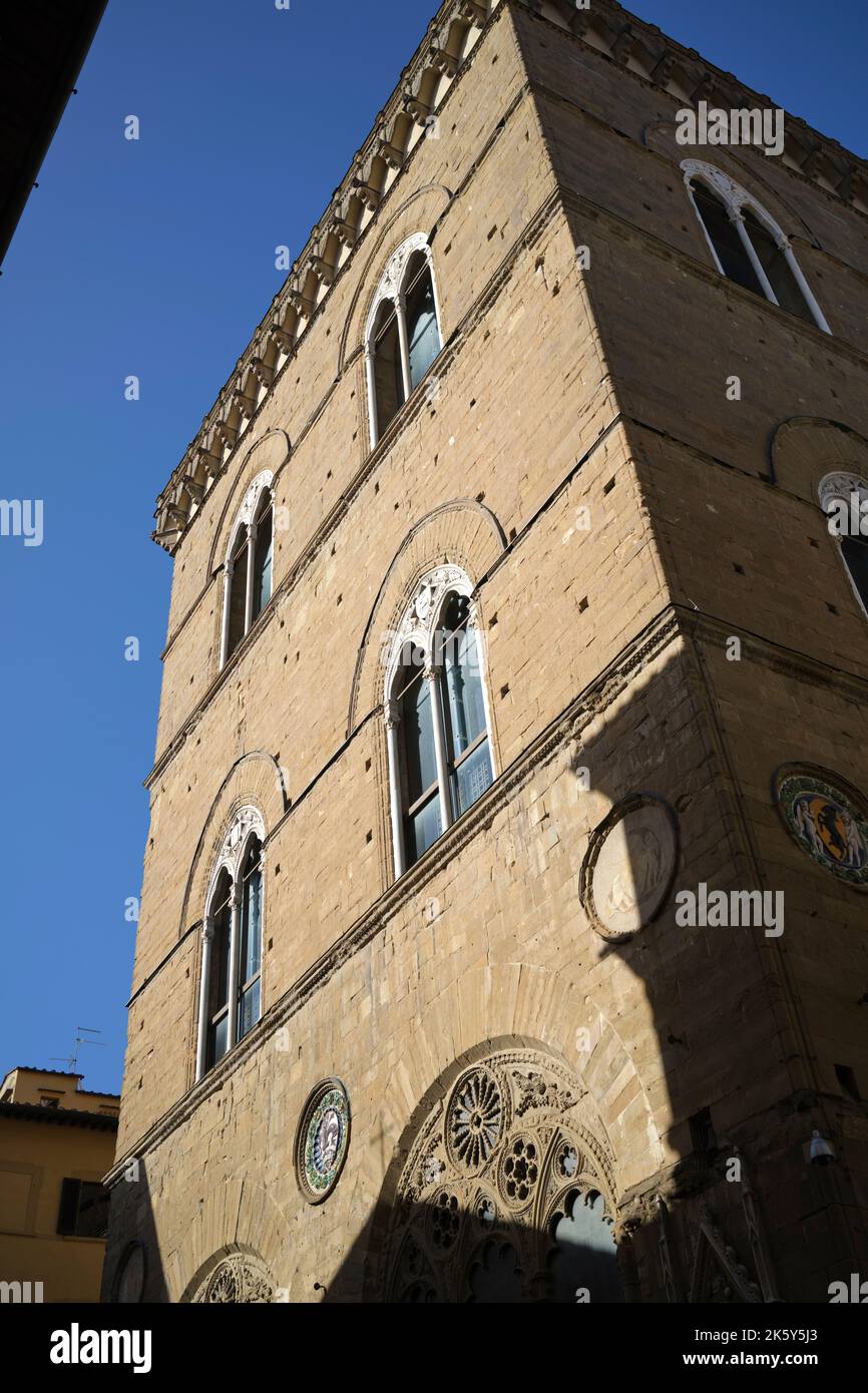 Außenfassade der Kirche Orsanmichele in Florenz Italien Stockfoto