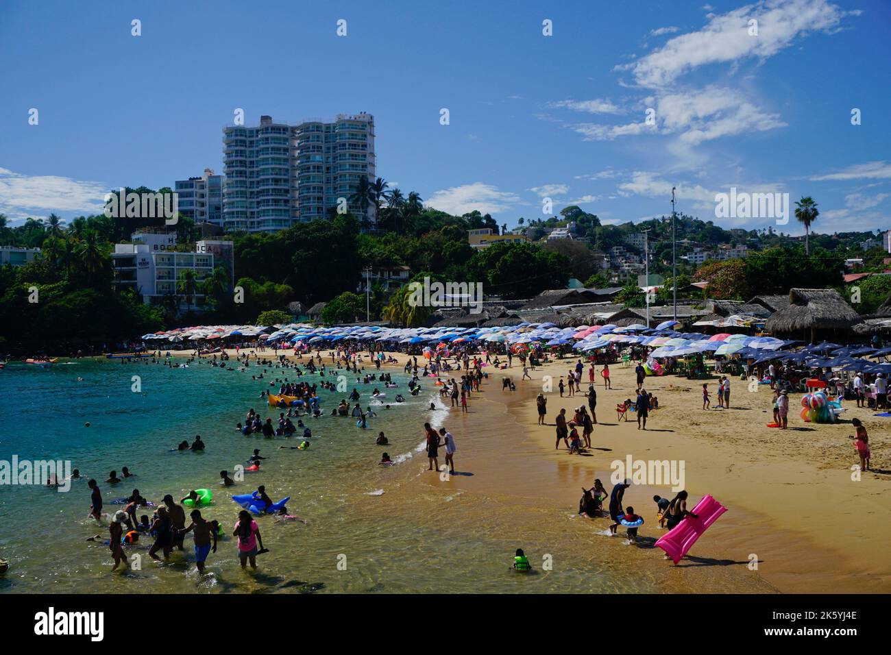 Acapulco; Mexiko; Caleta Beach in Old Acapulco Stockfoto