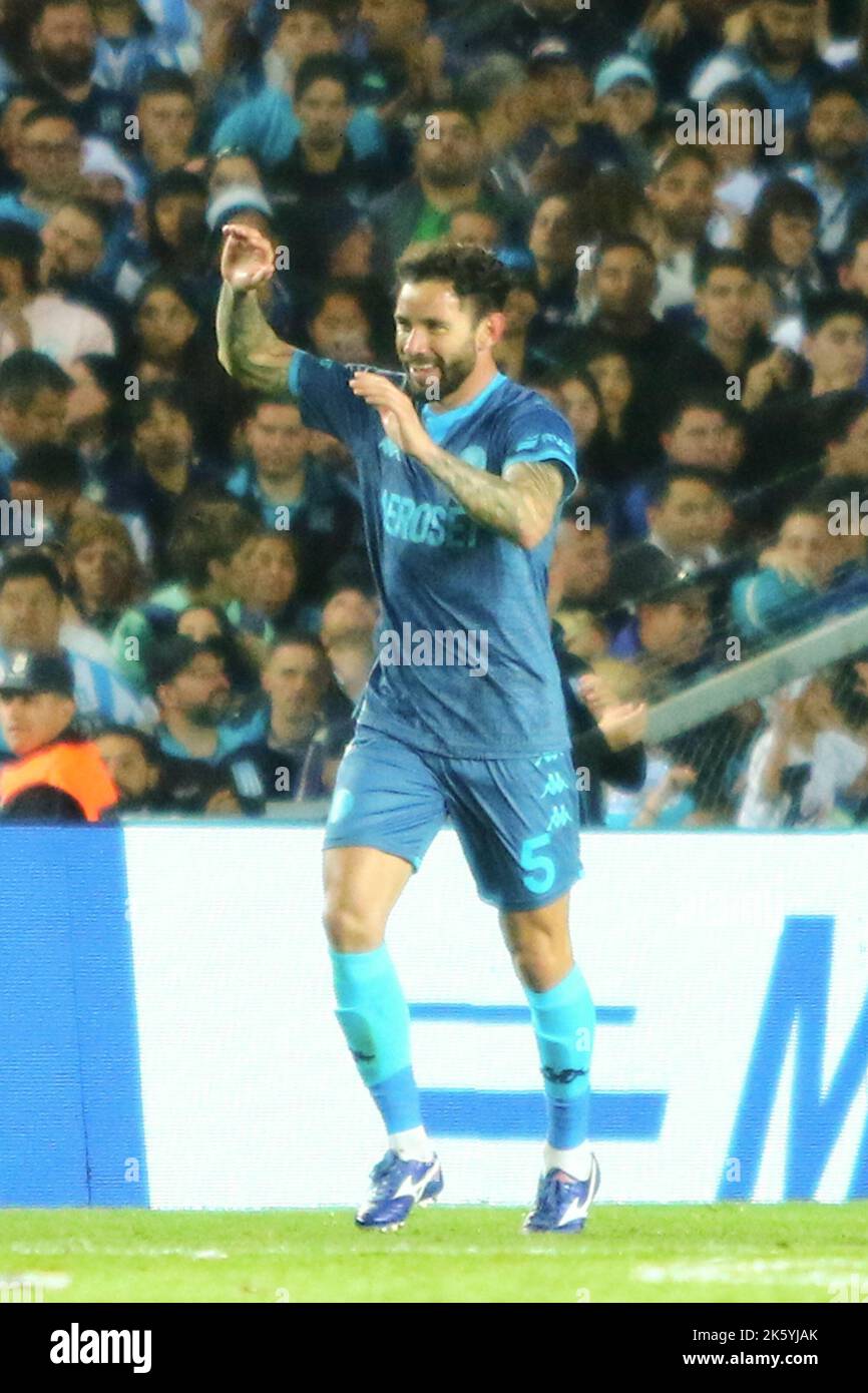 BUENOS AIRES, 10.10.2022: Racing und Atlético Tucuman spielen das Schlussspiel der 24.. Runde der Argentine Professional Football League Stockfoto