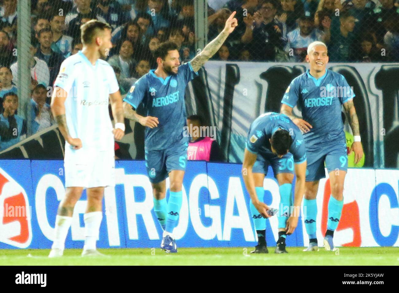 BUENOS AIRES, 10.10.2022: Racing und Atlético Tucuman spielen das Schlussspiel der 24.. Runde der Argentine Professional Football League Stockfoto