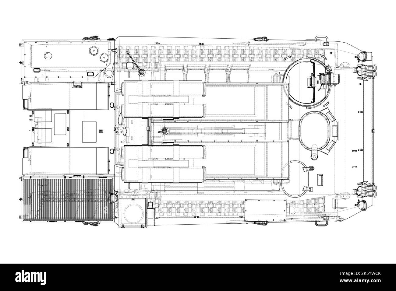 Panzerabwehrfahrzeug. Vektor Stock Vektor