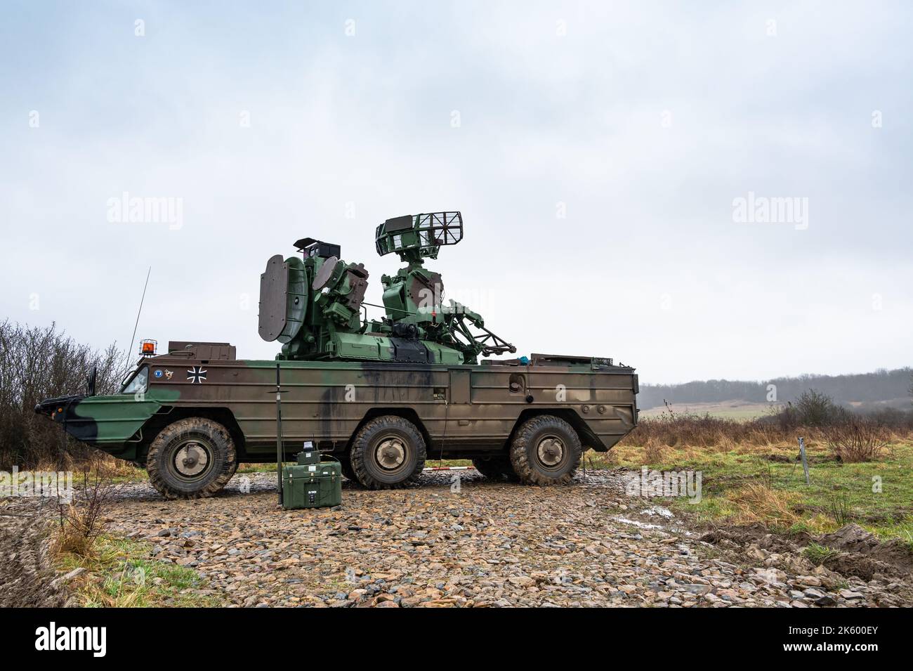 Das von der Sowjetunion entwickelte taktische Boden-Luft-Raketensystem SA-8 Gecko. Stockfoto