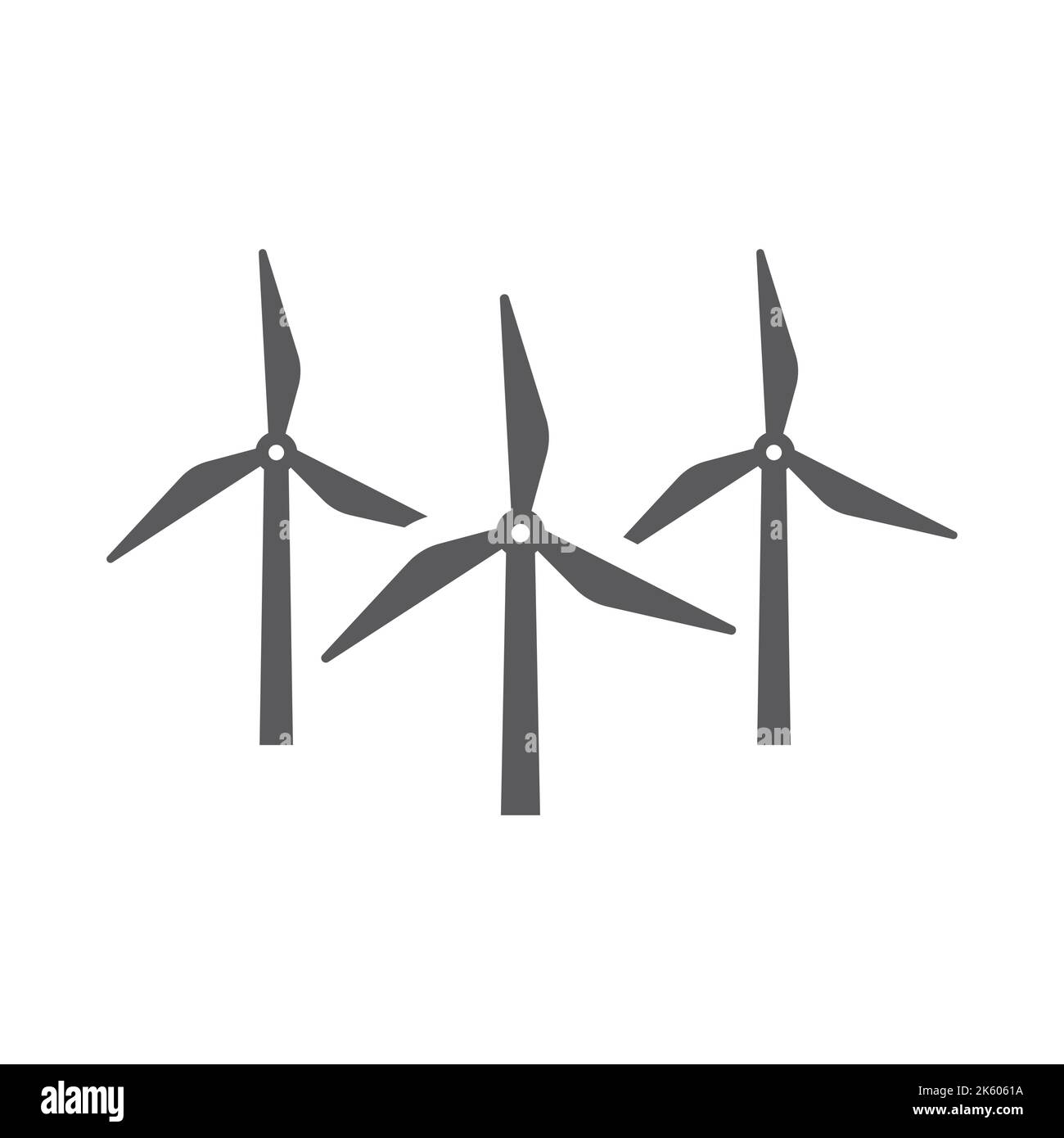 Symbol für Windmühle oder Turbinenvektor. Symbol für erneuerbare und nachhaltige Ressourcen. Stock Vektor
